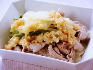 新じゃがのしゃぶしゃぶサラダ塩こうじおろしドレッシング
