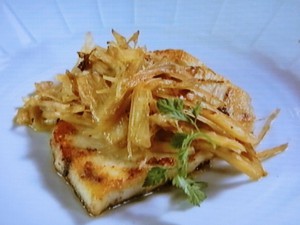 めかじきのソテー塩らっきょうソース