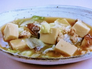 高野豆腐とレタスのそぼろ煮