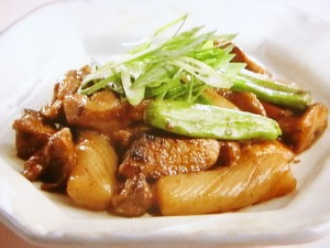 鶏肝のピリ辛炒め
