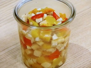 パプリカと油揚げのうす味煮