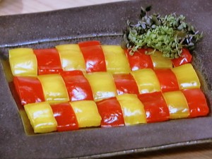 パプリカの昆布じめ
