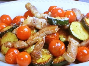 豚肉とズッキーニのマスタード炒め