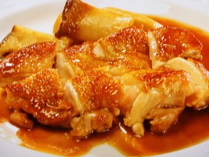 鶏の照り焼き 黒酢風味
