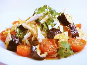 ナスのさっぱり冷麺