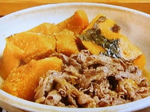 牛肉とかぼちゃの煮もの