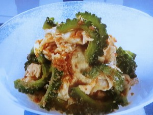 ゴーヤーと豚肉のおかかじょうゆ