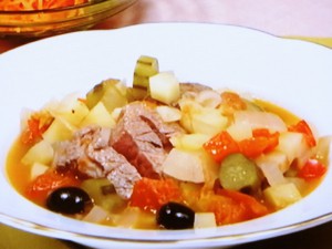 ボイルドビーフのミネストローネ