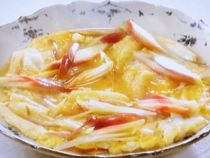 みょうがと油揚げの卵とじ