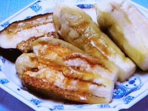 蒸しなすの辛子醤油