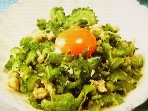 ゴーヤとカニの和え物