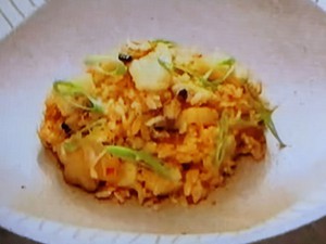 もこみち流 貝の辛みそ焼きめし