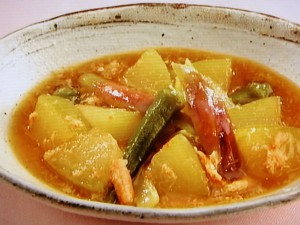 冬瓜とオクラのかに風味