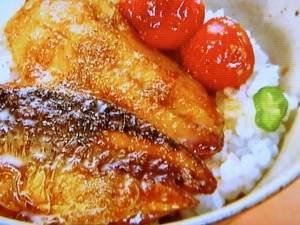 アジのさっぱりかば焼き丼
