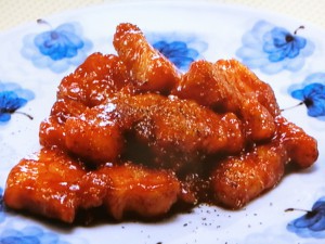黒酢の酢豚