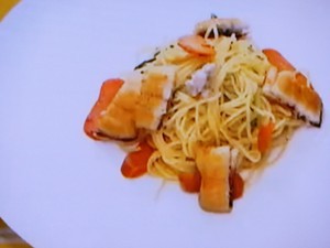 もこみち流 うなぎとからすみのオイルパスタ