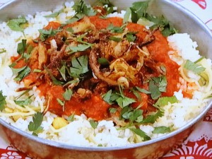 エジプトの定番料理 炊き込み豆ごはん