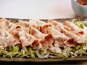 豚しゃぶのニンニク味噌