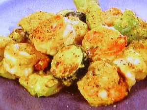 エビとズッキーニのエスニック炒め