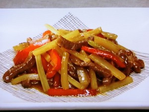 牛肉と夏野菜のカレーきんぴら