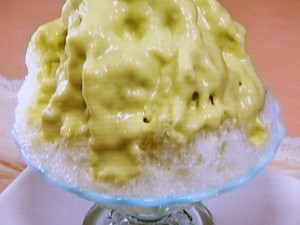 アボカドシロップのかき氷