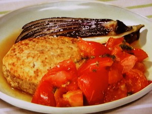 フレッシュトマトの豆腐バーグ
