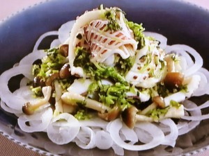 いかの豆苗(トウミョウ)和え