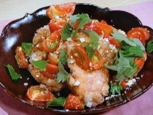 鶏のジューシートマト竜田揚げ
