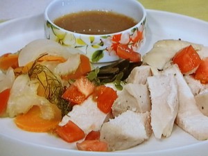 香味野菜のコールドチキン
