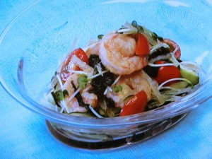 焼きえびの和風サラダ