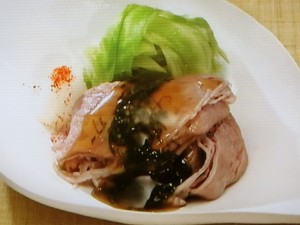 牛の冷しゃぶ大葉あん