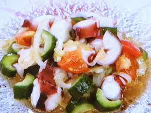 たこと夏野菜のマリネ