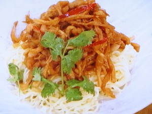 切り干し大根と豚肉の冷やし中華