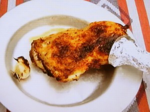 骨付き鶏もも肉のハーブマリネ焼き