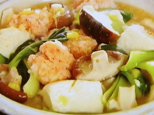 エビ団子のトウモロコシあん
