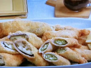 なすとオクラの豚肉巻きフライ