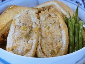 厚揚げの肉詰め