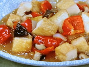 厚揚げの甘酢炒め