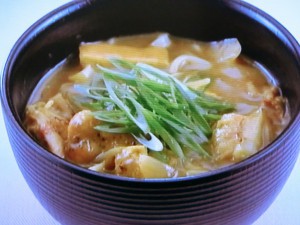 鶏肉のカレーうどん