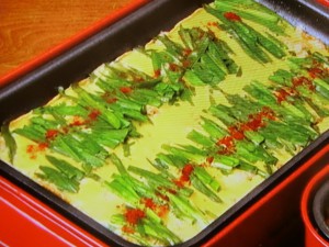 鶏ひき肉とニラのジョン