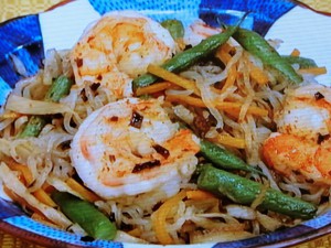 エビとしらたきのうま味炒め