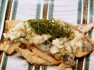 揚げあじの香味とろろ酢