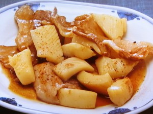 イカ豚の照り煮
