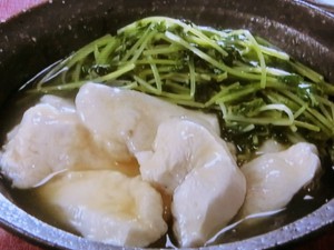 鶏むね肉と豆苗の煮物