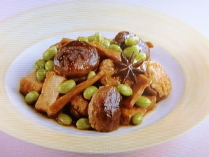 しいたけと厚揚げの煮込み