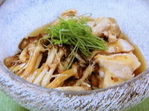 しめじと鶏肉の梅煮
