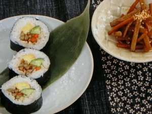 きんぴらごぼう&きんぴらごぼうののり巻き