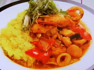 もこみち流 シーフードカレー~サフランライスと
