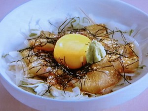 鯛のユッケ風