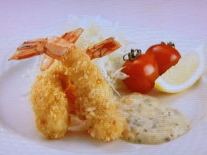 海老フライとタルタルソース